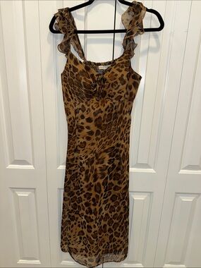 madison leigh Brown and Black Leopard-Print Dress